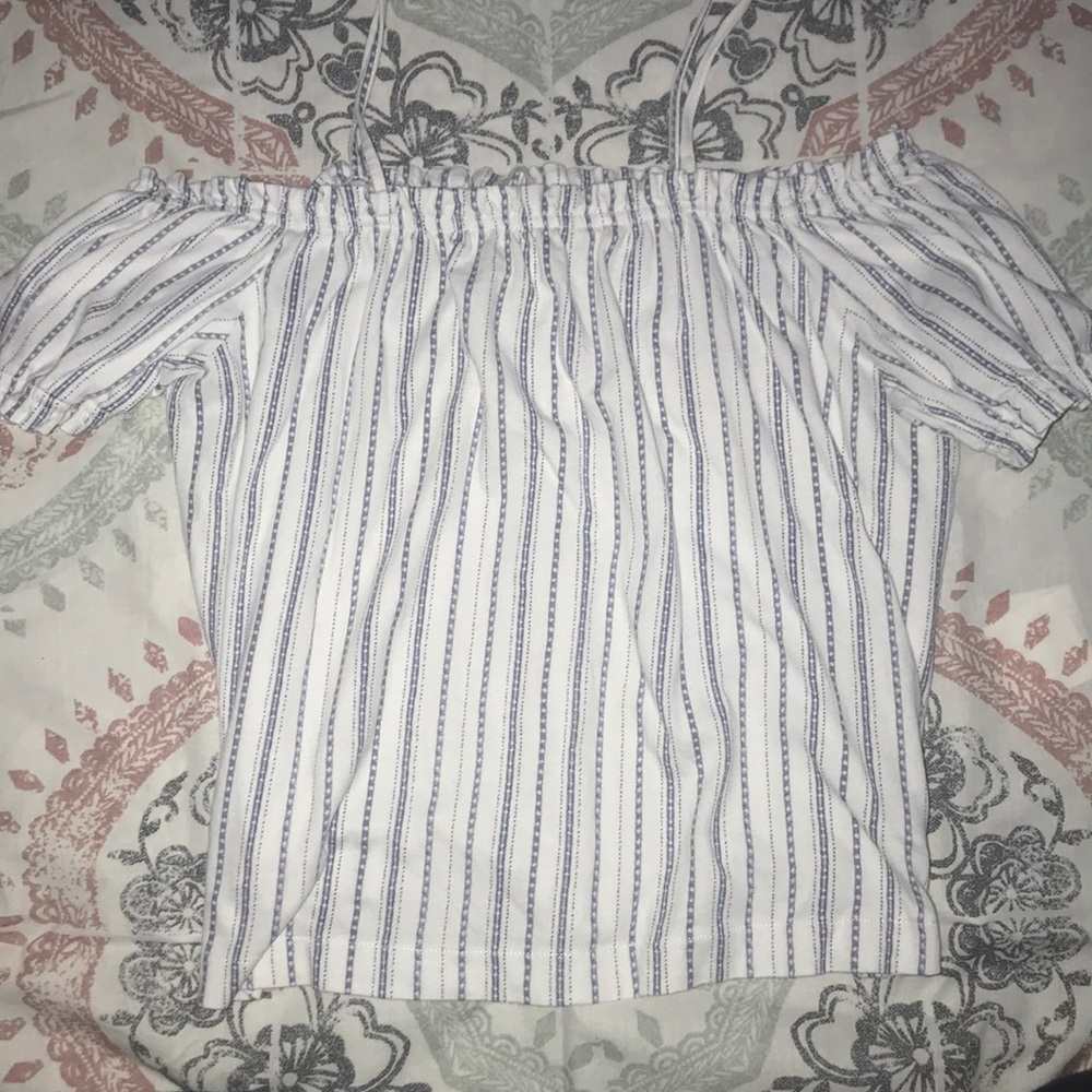 H&M off the shoulder white top